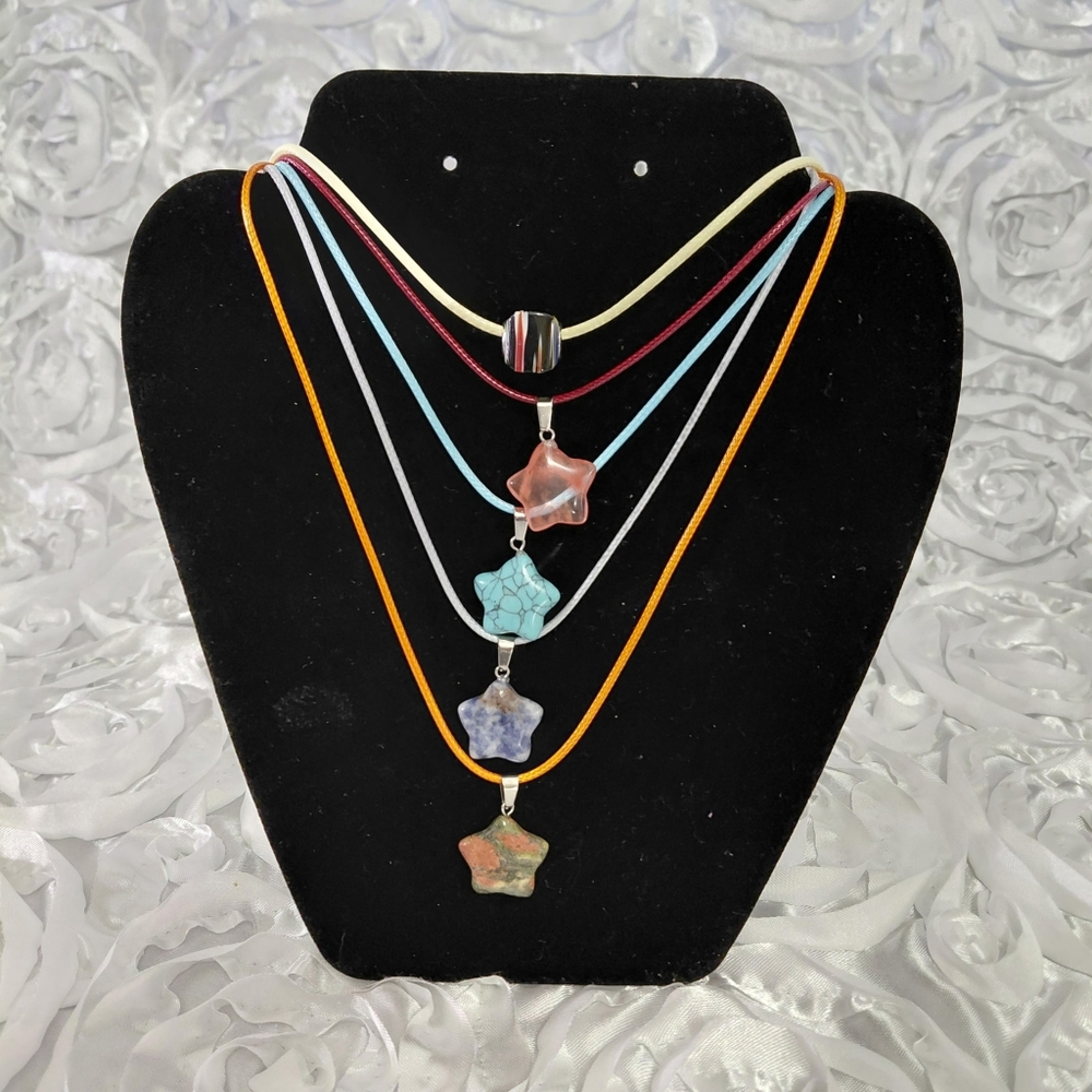 Multicolor Star Pendant Necklaces